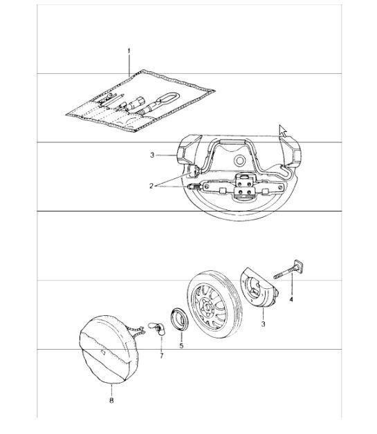 Diagram 001-00 Porsche 944 (1982-1991) 