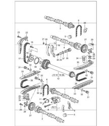 meccanismo di azionamento dell'albero a camme 986 Boxster 1997-04
