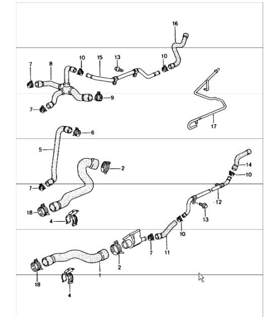 Diagram 105-05 Porsche 993 (911) RS 1994-97 Engine