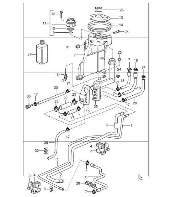 Diagram 105-20 Porsche 993 (911) C2 1994-97 Motor