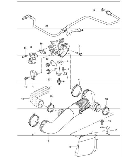Diagram 107-00 Porsche 993 (911) C2S 1994-97 Motor