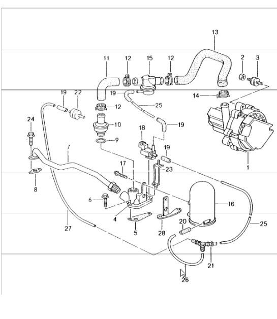 Diagram 108-05 Porsche Boxster 981 Spyder 3.8L 2016 Motor
