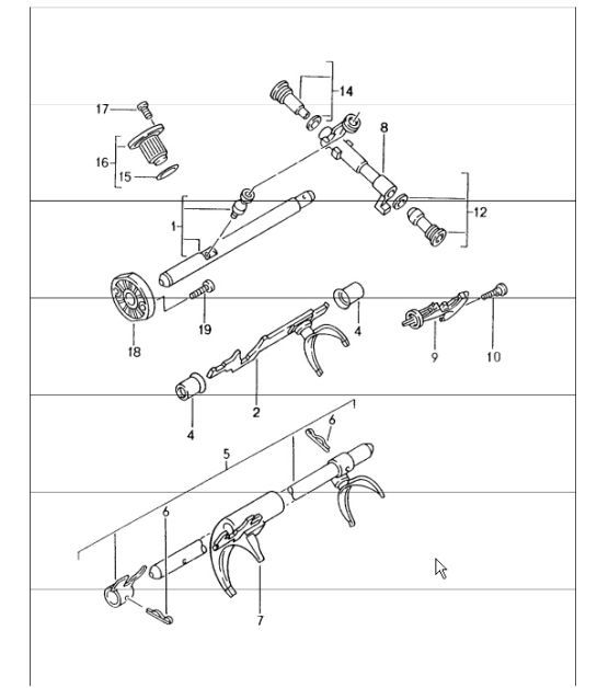Diagram 304-00 Porsche 993 (911) (1994-1998) Transmission