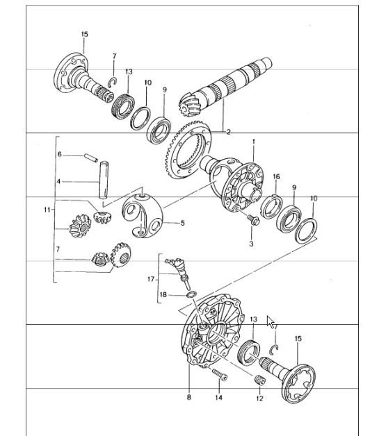 Diagram 305-00 Porsche Macan (95B) MK1 (2014-2018) Transmission