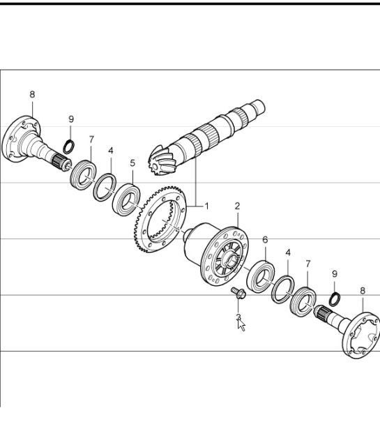 Diagram 305-02 Porsche 970.1 Panamera S V8 4.8L 2009-13 Transmisión