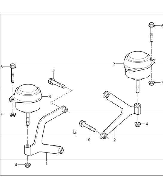 Diagram 306-01 Porsche 970.1 Panamera S V8 4.8L 2009-13 Transmisión