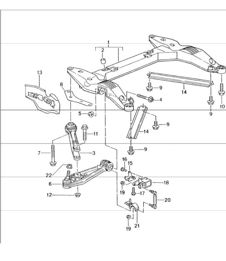 cross member wishbone 986 Boxster 1997-04
