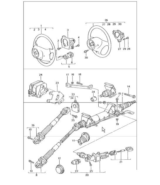 Diagram 403-05 Porsche 924S 2.5L 1986-87 