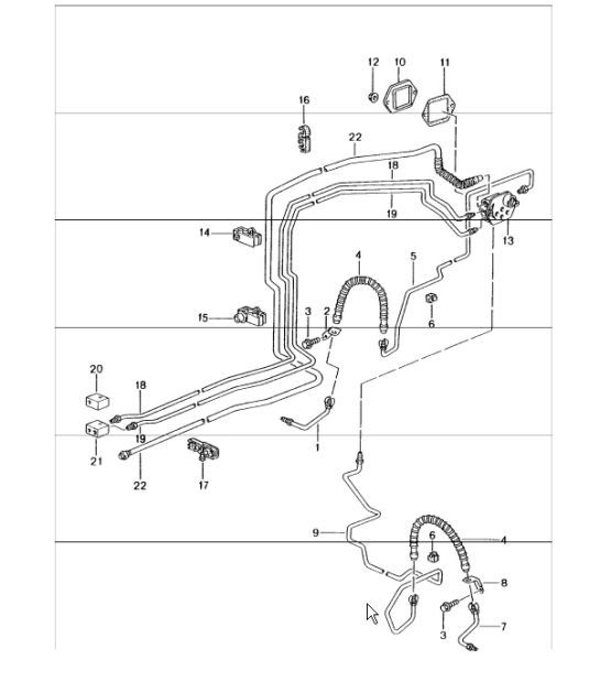 Diagram 604-10 Porsche 996 (911) (1997-2005) Wheels, Brakes