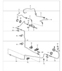 clutch actuation, clutch master cylinder, clutch pipeline 986 Boxster 1997-04