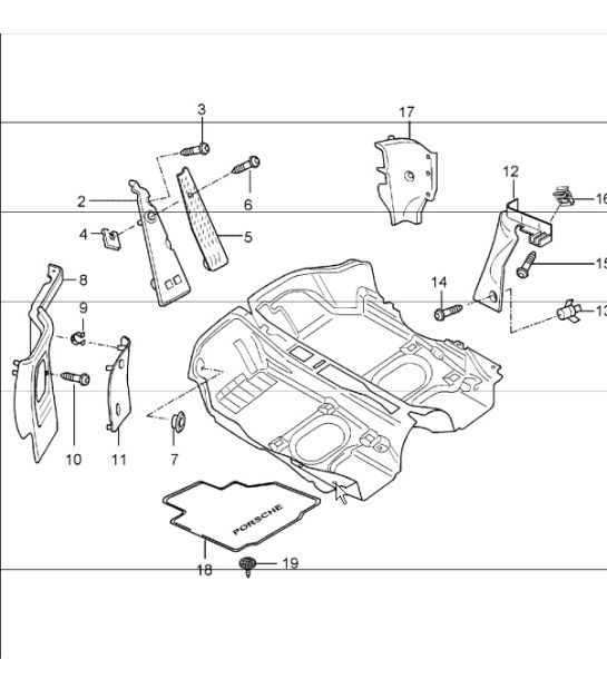 interior equipment carpet linings 986 Boxster 1997-04