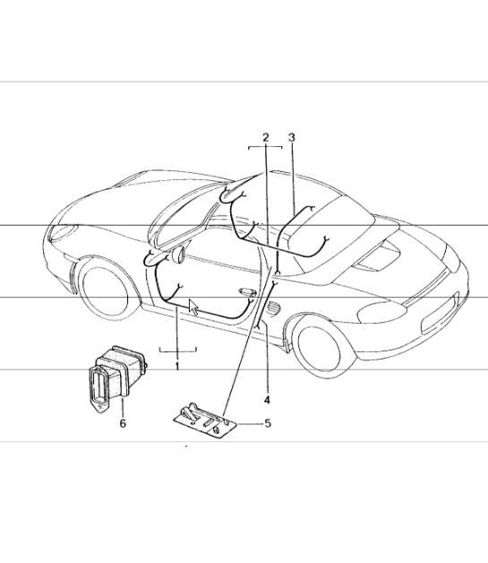 Diagram 902-15 Porsche Boxster 981 S / GTS 3.4L 2012-16 Electrical equipment
