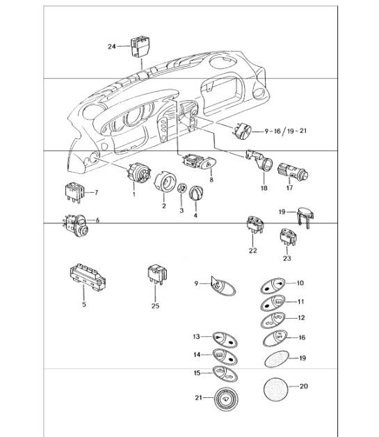 Diagram 903-05 Porsche Boxster 986/987/981 (1997-2016) Elektrische Ausrüstung