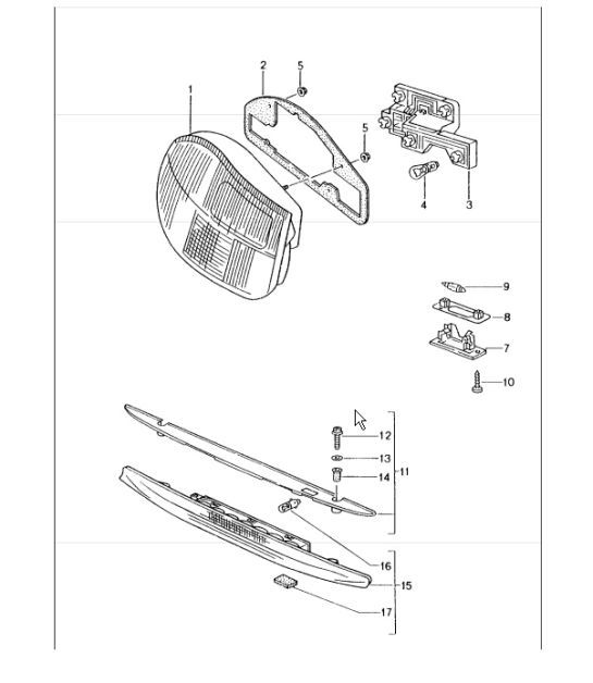 Diagram 905-05 Porsche Cayman GT4 3.8L 2015-16 Equipo eléctrico