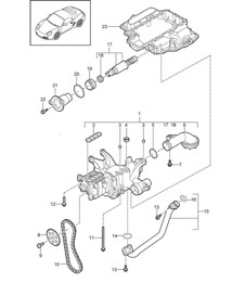 Valve control (Model: A120,A121) 987.2 Boxster / Boxster S 2009-12
