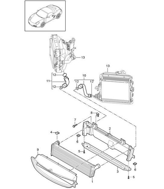 Diagram 105-017 Porsche 997 MK1 GT3 / GT3 RS 2007-09 Engine