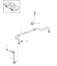 Anti-roll bar 987.2 Boxster / Boxster S 2009-12