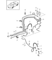Tuberías de freno / Bajos / Tubería de vacío 987.2 Boxster / Boxsters S 2009-12