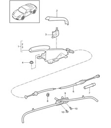 Handbrake / Actuator 987.2 Boxster / Boxster S 2009-12
