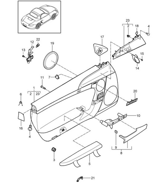 Diagram 807-010 Porsche 911 & 912 (1965-1989) Body