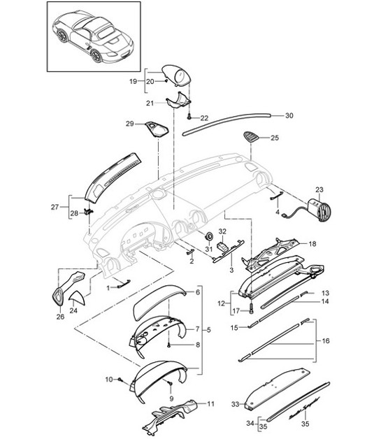 Diagram 809-001 Porsche 944 2.7L 8V 1988-89 