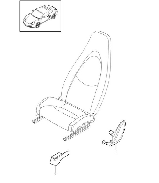 Asiento delantero / Asiento estándar / Asiento confort 987.2 Boxster / Boxster S 2009-12