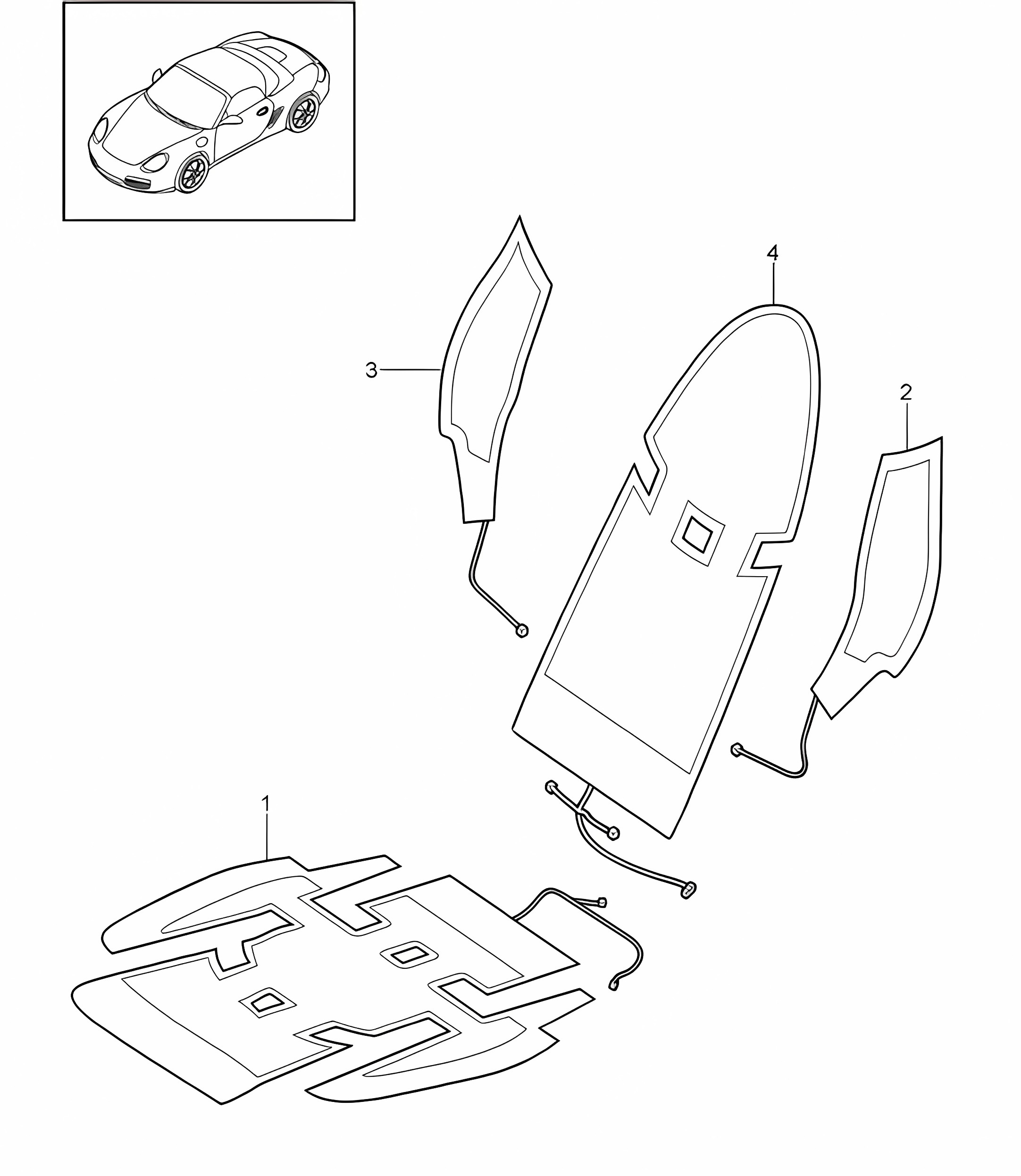 Heater / Front seat 987.2 Boxster / Boxster S 2009-12
