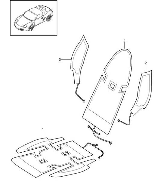 Calefactor / Asiento delantero 987.2 Boxster / Boxster S 2009-12