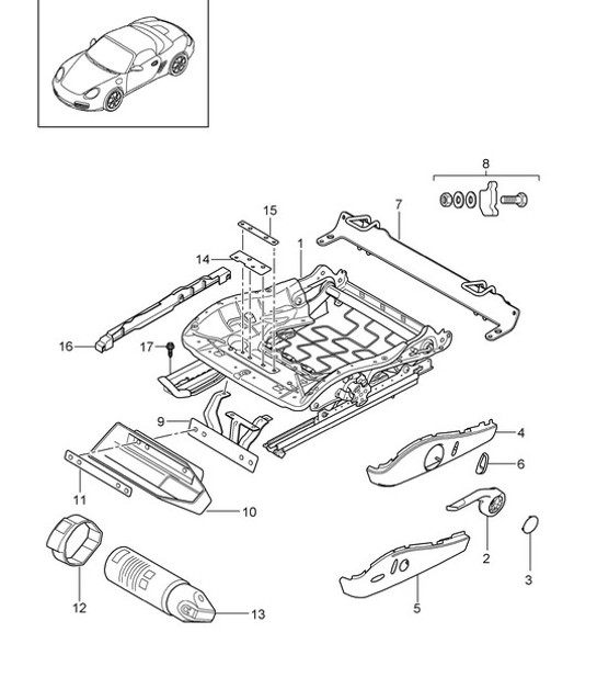 Diagram 817-023 Porsche 911 & 912 (1965-1989) Body