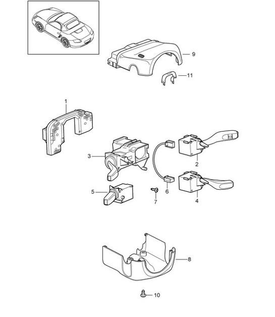 Diagram 903-010 Porsche Cayman 718 2.0L Manual (300 Bhp) Electrical equipment