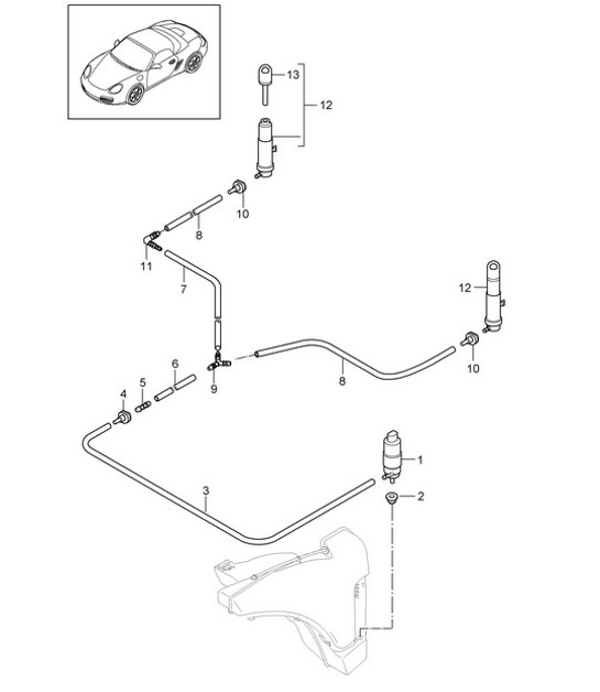 Diagram 904-020 Porsche 955 Cayenne 3.2L V6 2003-06 Electrical equipment
