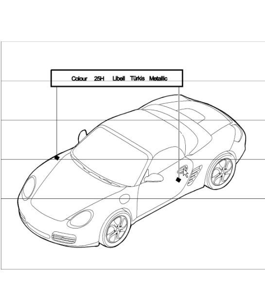 paint touch-up applicator lacquers 987 Boxster / Boxster S 005-08