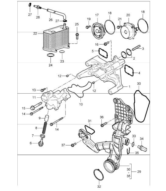 Diagram 104-00 Porsche Boxster 981 Spyder 3.8L 2016 Motor