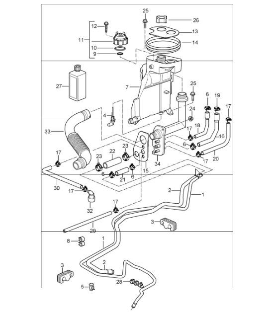 Diagram 105-20 Porsche 997 (911) MK2 2009-2012 Motore