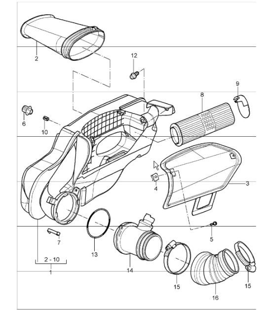 Diagram 106-00 Porsche 924S 2.5L 1986-87 