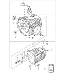 Transmission de remplacement, carter de transmission pour 987 Boxster G87.01 I481 (transmission manuelle 5ème vitesse) 2005-08