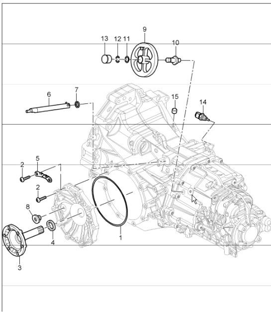 Diagram 302-05 Porsche 993 (911) GT2 1994-97 Transmisión