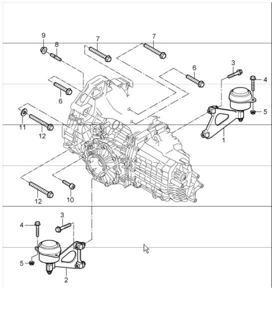 Diagram 306-00 Porsche 955 Cayenne 3.2L V6 2003-06 Transmission