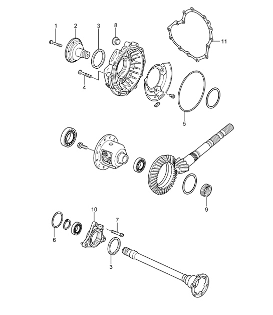 Diagram 320-03 Porsche Cayman GT4 3.8L 2015-16 Transmisión