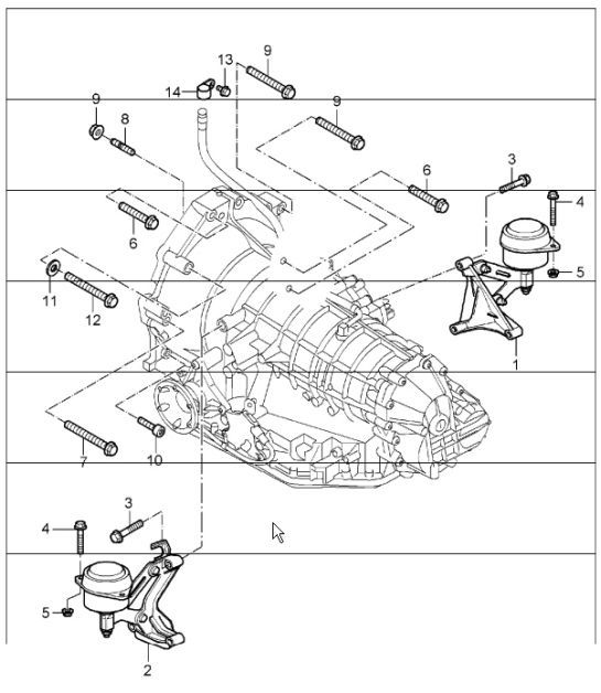 Diagram 370-00 Porsche 955 Cayenne 3.2L V6 2003-06 Transmission