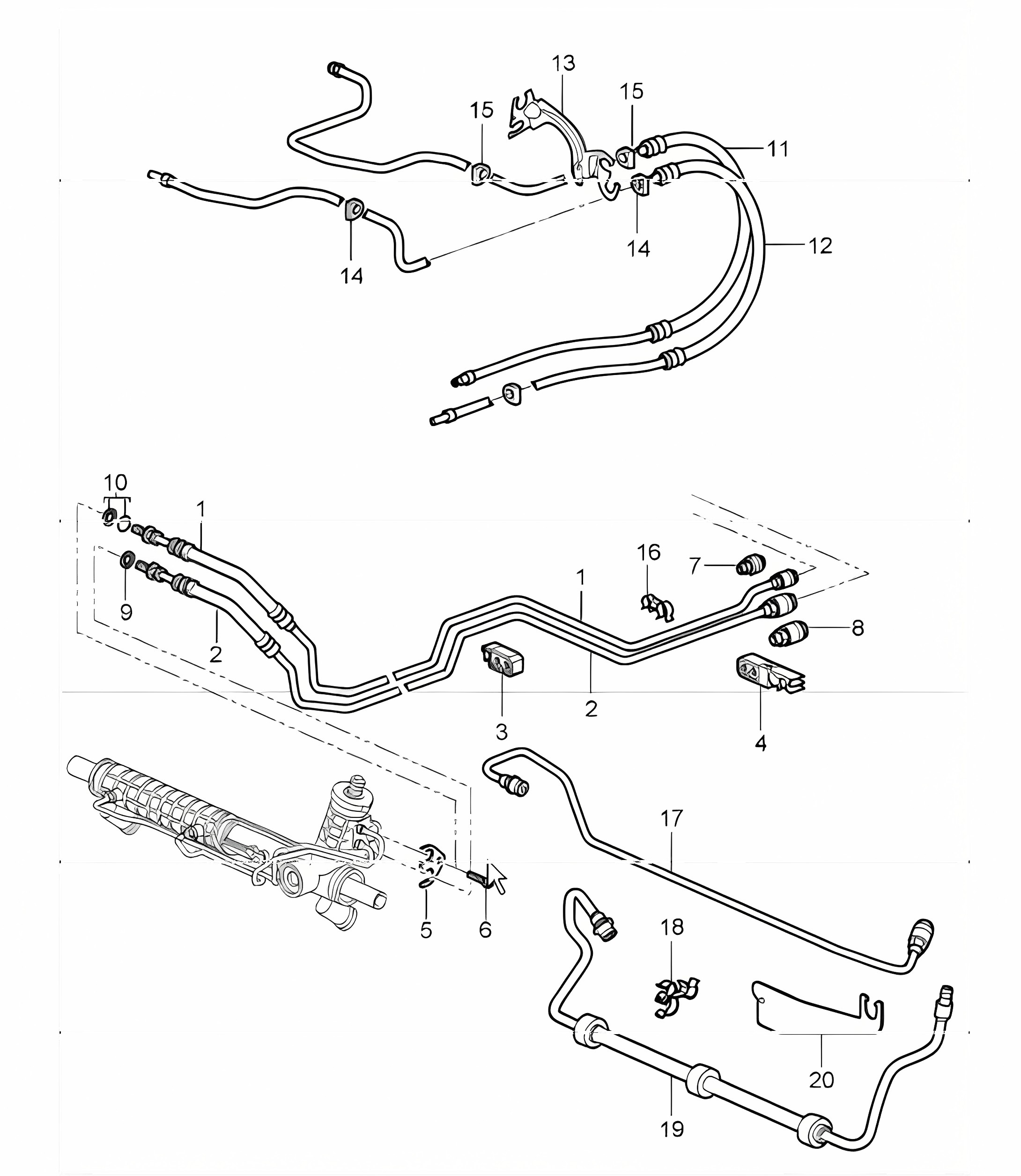 power steering lines 987 Boxster / Boxster S 2005-08