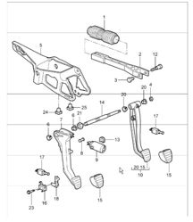 pedals 987 Boxster / Boxster S 2005-08