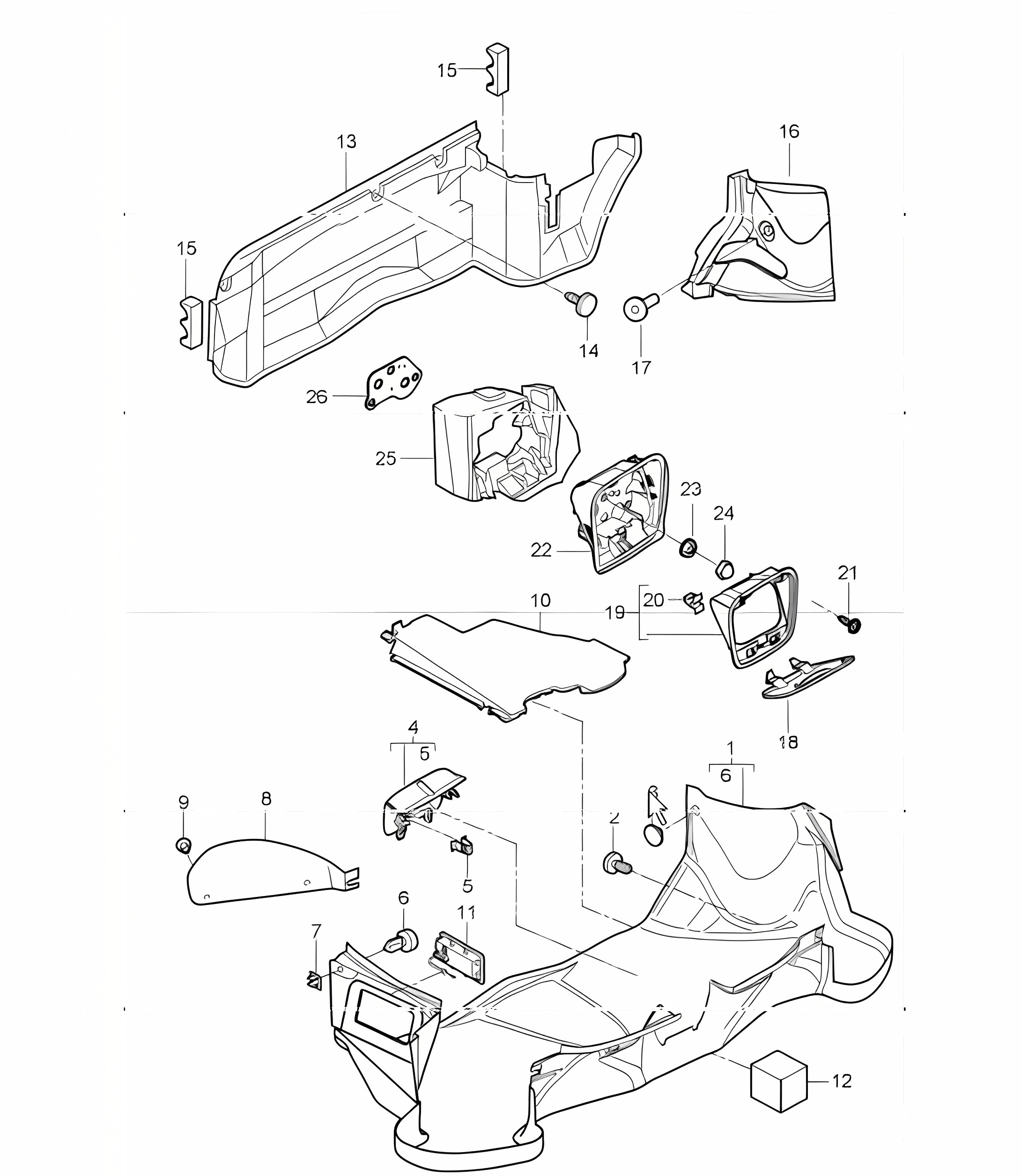 luggage compartment rear 987 Boxster / Boxster S 2005-08