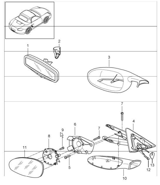 Diagram 809-10 Porsche 911 & 912 (1965-1989) Body