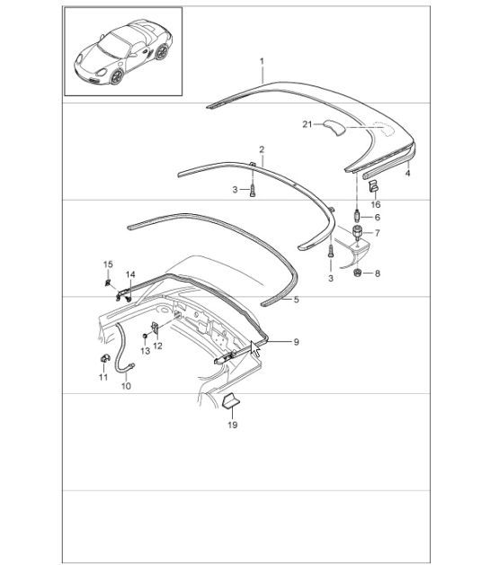 Diagram 811-13 Porsche 911 & 912 (1965-1989) Body
