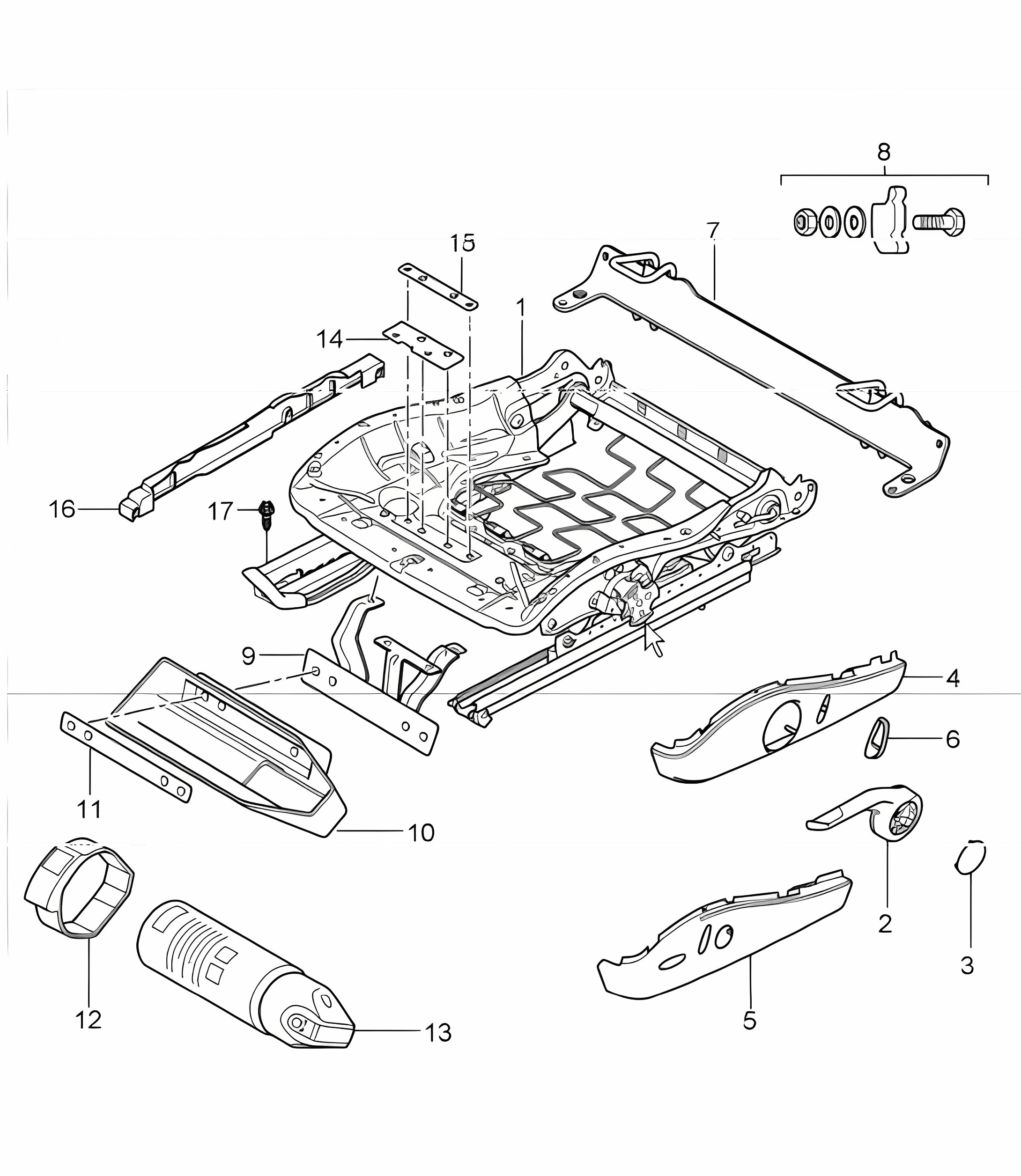seat adjuster sports seat 987 Boxster / Boxster S 2005-08