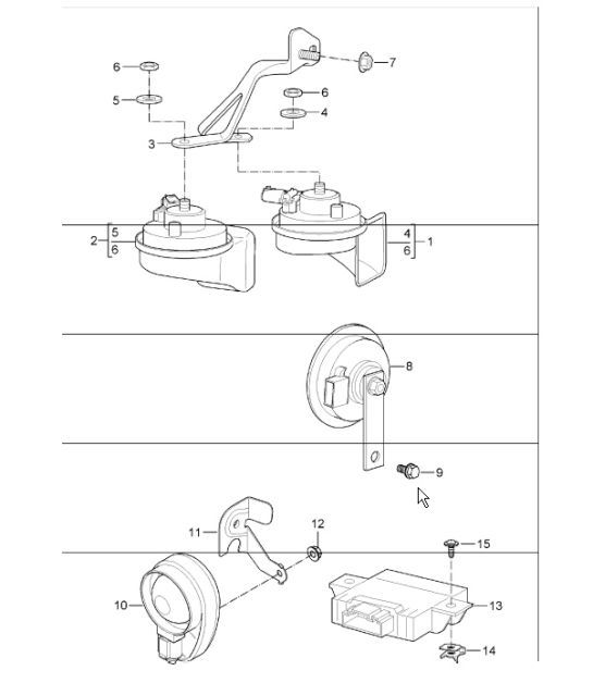 Diagram 903-00 Porsche 911 & 912 (1965-1989) Équipement électrique