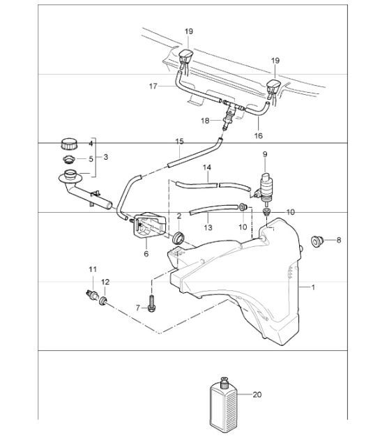 Diagram 904-10 Porsche 955 Cayenne 3.2L V6 2003-06 Electrical equipment