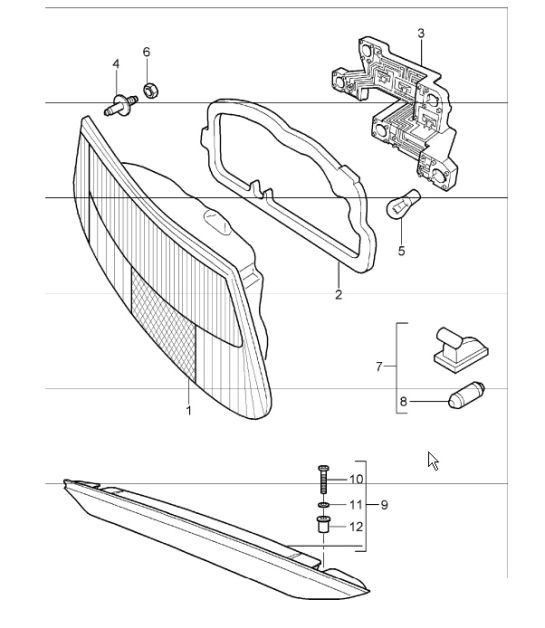 Diagram 905-05 Porsche 964 (911) (1989-1994) Electrical equipment