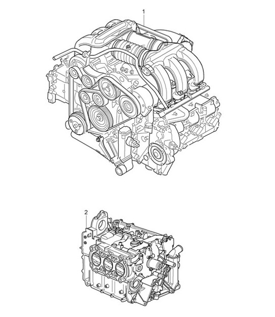 Diagram 101-000 Porsche Macan (95B) MK1 (2014-2018) Motore